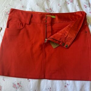 Alice + Olivia Bright Red Mini Skirt